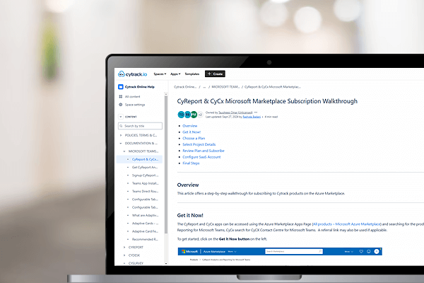 CyCX for Teams – Purchasing via the Microsoft Marketplace Walkthrough